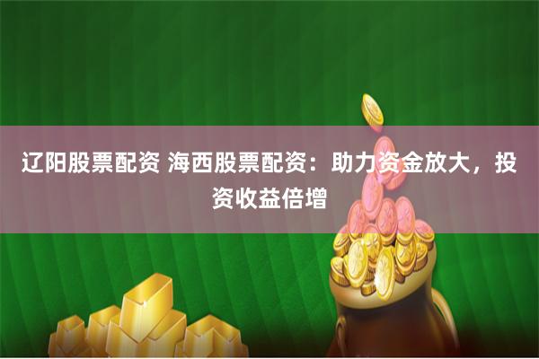 辽阳股票配资 海西股票配资：助力资金放大，投资收益倍增